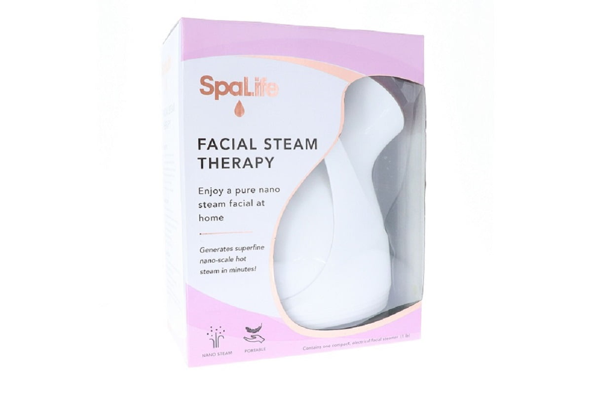 SpaLife White Facial Steam Therapy Nano Ionic Warm Mist Facial Steamer