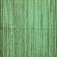 thumbnail image 1 of Ahgly Company Indoor Square Abstract Turquoise Blue Modern Area Rugs, 4' Square, 1 of 4