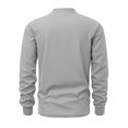 thumbnail image 4 of Waffleknit T Shirts for Men with Pocket Long Sleeve Tshirts Shirt Casual Solid Button Crewneck Pullover Basic Athletic Workout Tees Tops, 4 of 7