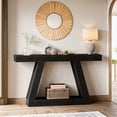 thumbnail image 7 of Demi Bonn Farmhouse Console Table, 55" Sofa Table with Storage for Hallway, Bedroom, Living Room, Black, 7 of 7