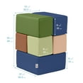 thumbnail image 2 of ECR4Kids SoftZone Toddler Foam Building Blocks, Beginner Playset, Earthtone, 7-Piece, 2 of 9
