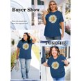 thumbnail image 7 of XCHQRTI Daisy T Shirts Women Plus Size Graphic Tshirts Casual Short Sleeve Oversized Tee, 7 of 7