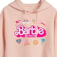 thumbnail image 3 of Barbie the Movie - Movie Logo Icons - Juniors Cropped Pullover Hoodie, 3 of 5