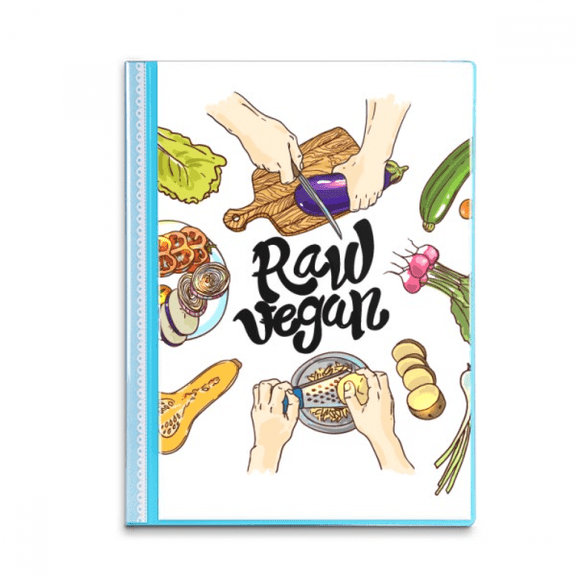 Raw vegan Vegetables Potato Tomato Book Sheet Protectors Portfolio Binder Folder