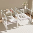 thumbnail image 4 of Set of 2 Rectangle End Table, Tempered Glass Tabletop with MDF layer, Modern Table for Living Room , Transparent Glass, 4 of 5