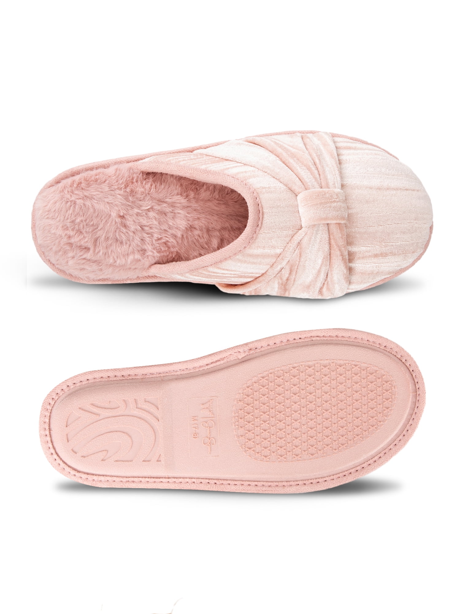Jessica Simpson Velour Twisted Knot Slide-On Scuff Slipper