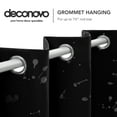 thumbnail image 2 of Deconovo Thermal Insulated Curtains with Silver Dots Printed Pattern-Grommet Blackout Curtains for Nursey Room(52W x 54L inch, Black, 2 Panels), 2 of 7