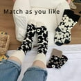 thumbnail image 5 of YooGuoGuo Calf Socks 6 Pairs for Women 5-10 Ankle Cute Vintage Fun Floral Pattern Black White Casual Novelty Cotton Breathable, 5 of 7