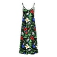 thumbnail image 5 of Robe d'Été pour Femmes Sans Manches à Col en V Imprimée Décontractée Longue Maxi pour Plage Vacances Tenue d'Extérieur, 5 of 5