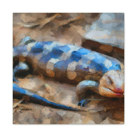 Blue-Tongued Skink Dreaming - Canvas