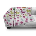 thumbnail image 3 of Fiesta Soft Flannel Fleece Blanket, Latin American Motifs Flags Chili Peppers Cocktails Mexican Flag Color Party Pattern, Cozy Plush for Indoor and Outdoor Use, 70" x 90", Multicolor, by Ambesonne, 3 of 6