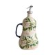 thumbnail image 2 of Dispensador de aceite de cerámica, botella, vinagrera, versátil, decorativa, estilo rústico moderno, para líquidos. Verde, 2 of 9