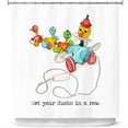 thumbnail image 1 of Shower Curtains 70" x 73" from DiaNoche Designs by Marley Ungaro - Toys Ducks In A Row, 1 of 1