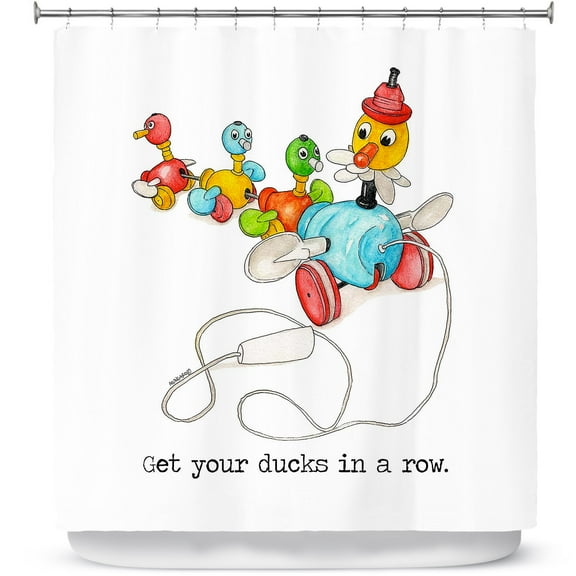 Shower Curtains 70" x 73" from DiaNoche Designs by Marley Ungaro - Toys Ducks In A Row