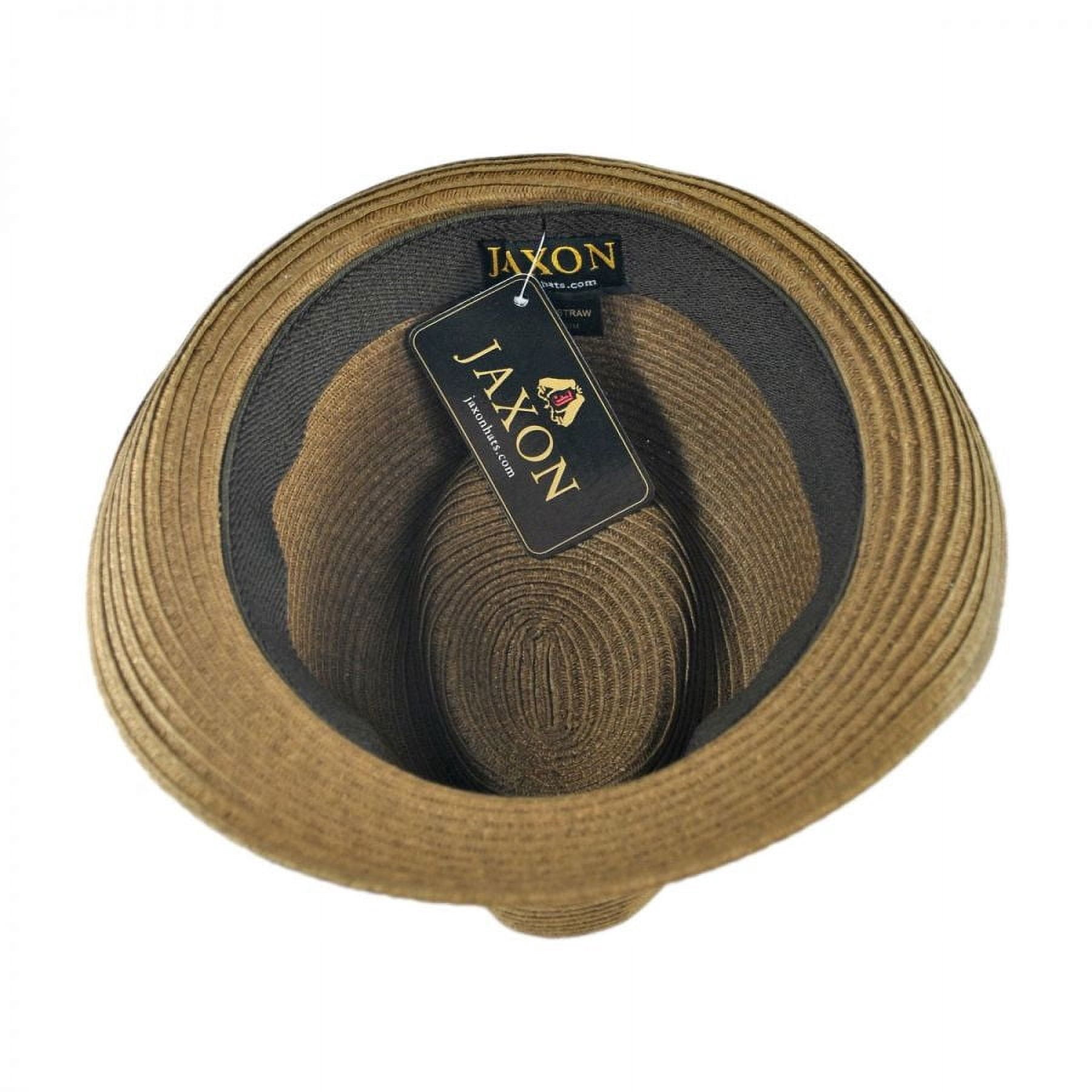 Ridley Toyo Straw Trilby Fedora Hat - M - Chestnut
