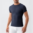 thumbnail image 4 of FRSASU Compression Shirt for Men Short Sleeve Athletic Compression Shirt Men, Cool Dry Workout Gym T Shirt, Undershirts Running Tops Navy, 4 of 5