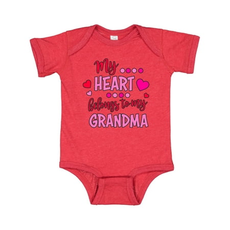 

Inktastic My Heart Belongs to my Grandma Gift Baby Boy or Baby Girl Bodysuit