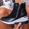 thumbnail image 2 of Mujer Botines con Cuña Zapatillas Altas con Cremallera Zapatillas Deportivas Zapatos, 2 of 3
