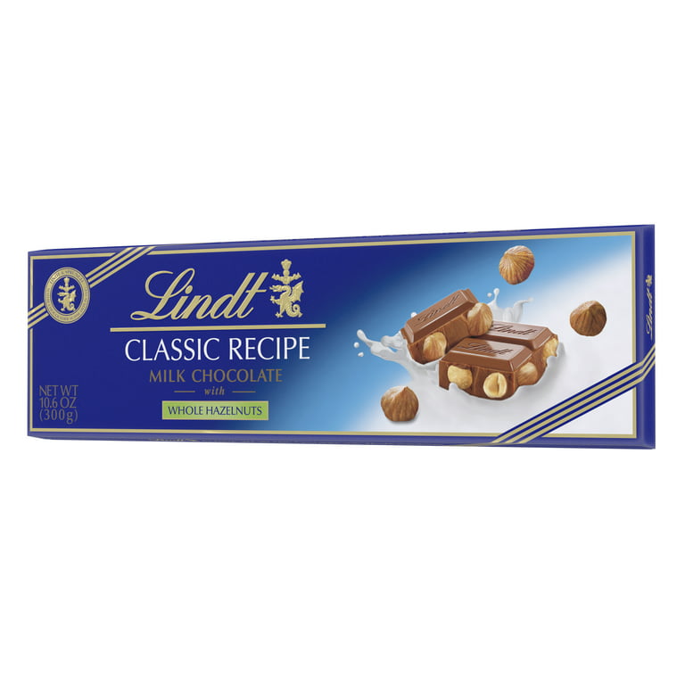 Lindt Classic Recipe Royal Milk Chocolate Hazelnut Candy Bar, 10.6 oz.
