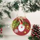 thumbnail image 3 of Advancent Guirnalda navideña de para vacaciones, fiesta de Navidad, árbol colgante, chimenea, pared, ventana, puerta, redonda, Kits de decoración para fiestas Papá Noel rojo, 3 of 6