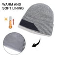 thumbnail image 2 of LOOIKOOS Unisex Winter Beanie Hats for Men Women, Warm Soft Classic Ski Beanie Cap Fleece Lined Beanie Knit Hat Gifts, 2 of 5