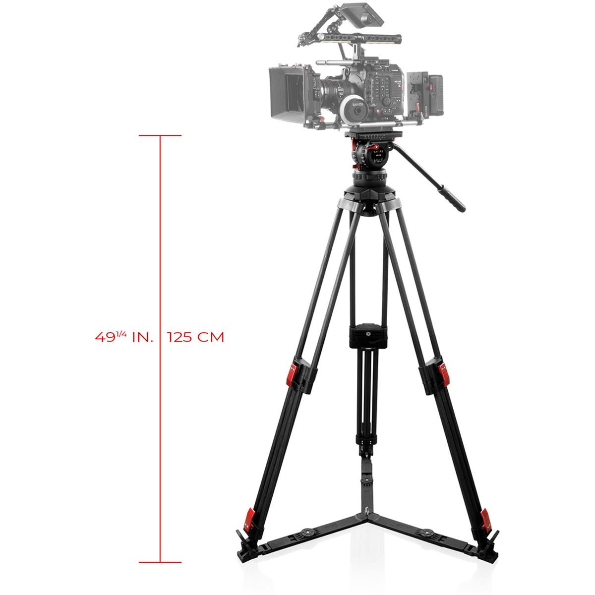 Shape Pro Video 3-Section Carbon Fiber Tripod with Fluid Head, 33 lbs