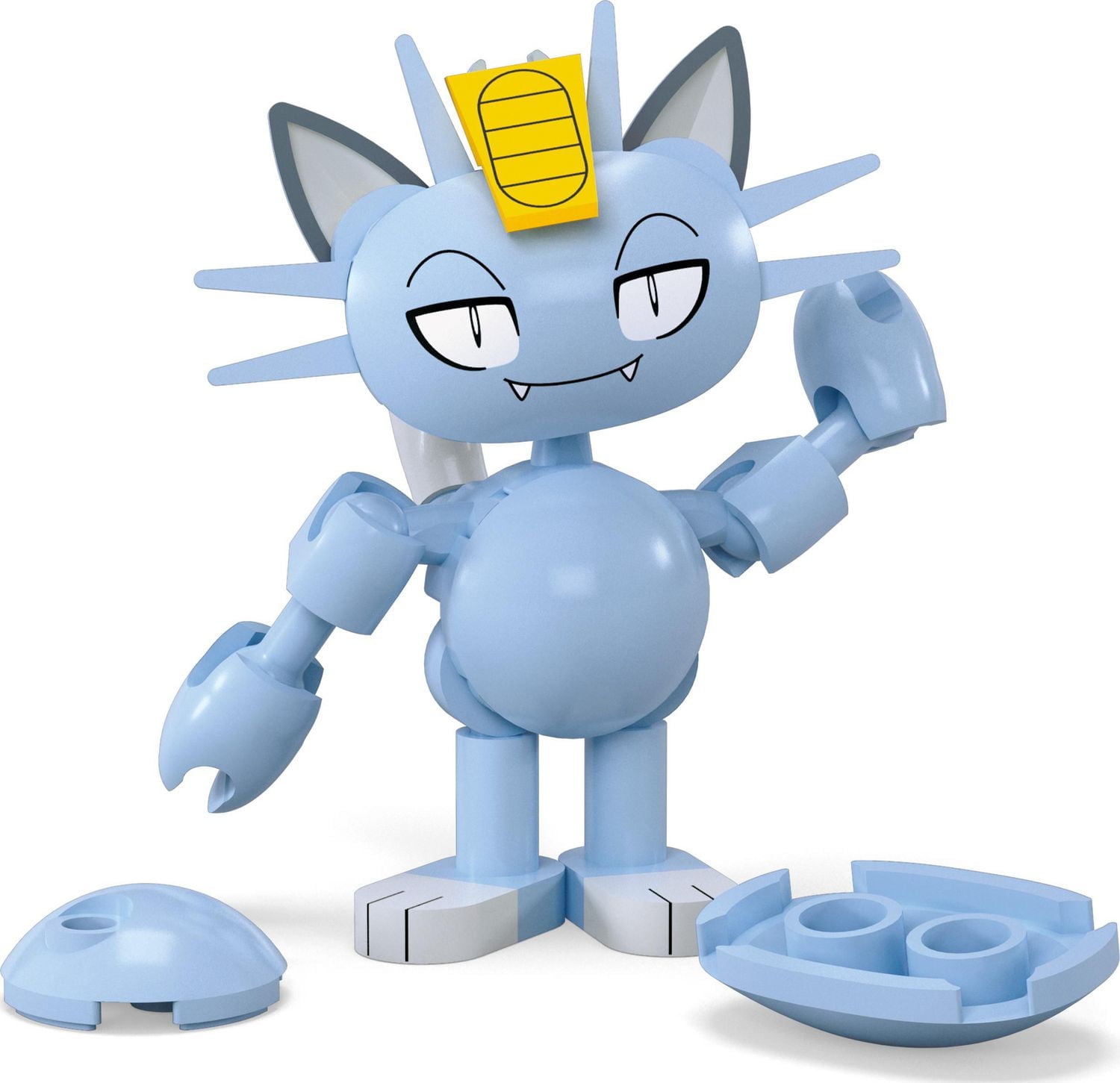 MEGA Pokemon Alolan Meowth Building Toy Kit, Poseable Action Figure (28 Pieces) for Kids