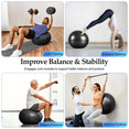 thumbnail image 6 of Cshidworld Exercise Ball Set, Yoga Ball with 9-Inch Pilates Ball, Stretch Strap & Foot Pump, Anti-Burst Extra Thick Stability Ball for Core Workout, Balance Training, Home Gym, 29.5 in (75 cm), 6 of 9