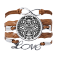 thumbnail image 1 of El Egipto antiguo patron abstracto arte silueta Pulsera de cuero Negro trenzado pulsera de cuerda de amor Unbranded M, 1 of 3