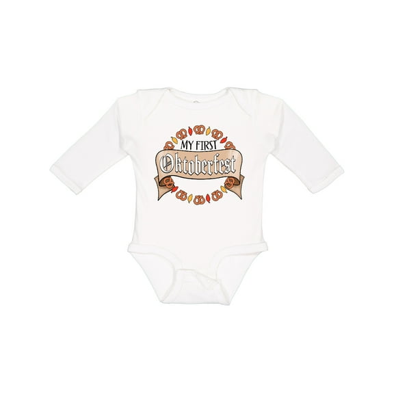 Inktastic My First Oktoberfest Boys or Girls Long Sleeve Baby Bodysuit