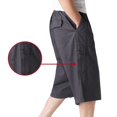 thumbnail image 6 of TAIAOJING Men's Drastring Pants Casual Solid Mid Waist Elastic Mid Waist Loose Cargo Shorts Multi Pockets Clothing, 6 of 6