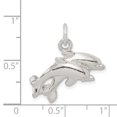 thumbnail image 3 of Sterling Silver Dolphins Charm Pendant, 3 of 4