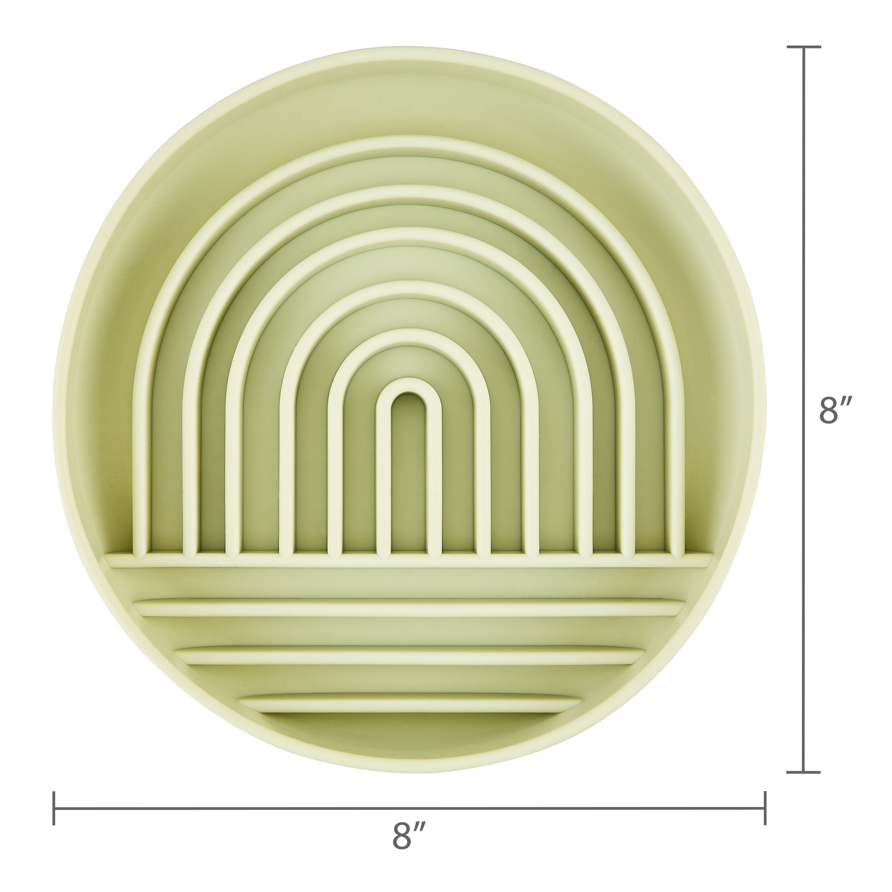 Vibrant Life Silicone Slow Feeder Bowl for Pets, Gray Rainbow