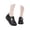 A-Black105, variant on Womens Fisherman Sandals Minimalist Breathable Durable Closed Toe Hook Loop Footbed Cutout Sandals Summer Walking Sandals