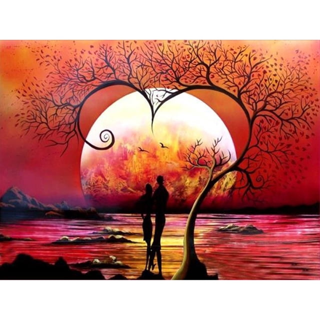 Cuadros Decorativos (DF3957) 5D DIY Taladro completo Pintura de diamantes Animales Kit de punto de cruz Craft (Love03) 45x60cm Ndcxsfigh Nuevos Originales