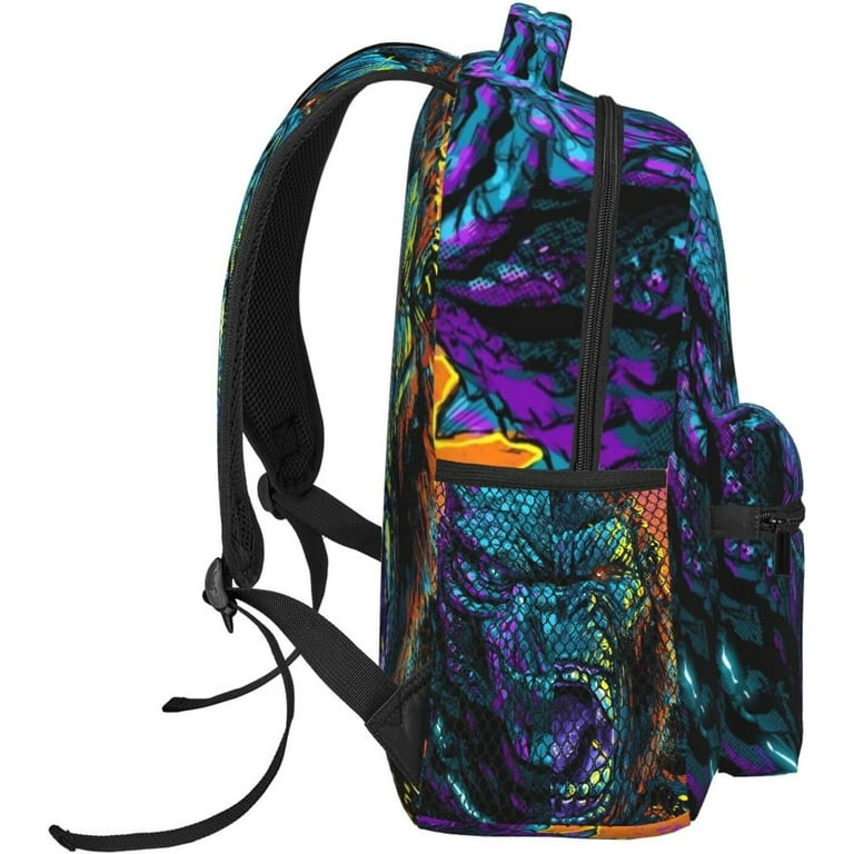 godzilla Backpack for Boys Girls Kids Monster Print godzilla Backpack Cool Pattern School Bag