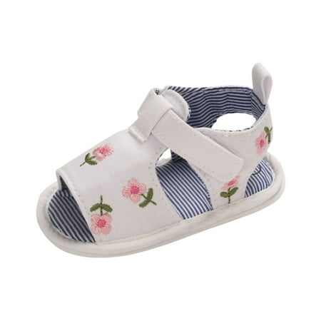 

Youmylove Toddler Baby Summer Flower Hollow Soft Anti-Slip Crib Shoes Sandals Prewalker Baby Footwear