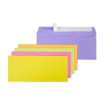 Staples EasyClose Neon Color Envelopes #10 Assorted 4 1/8"H x 9 1/2"W 50/PK 122725