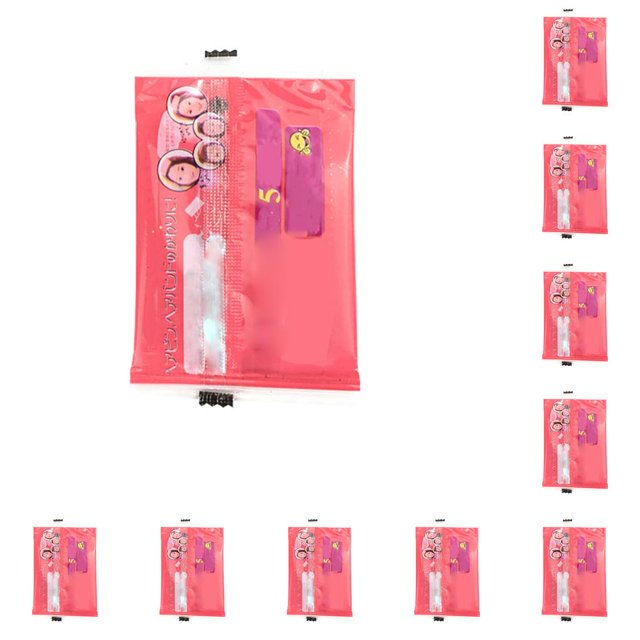 Jumpingount Bangs Pad Paste Post Home Barber Makeup Use Clip Styling Washing Shop Prop Fixing Accessory Hair Pads Face Sticker Accessories Rosa roja 10piezas