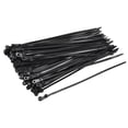thumbnail image 5 of Uxcell Cable Zip Ties Mount Head Cable Zip Ties Screw Hole Nylon Wire Strap 10" x 0.2" Black 50pcs, 5 of 5