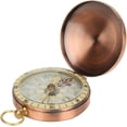 thumbnail image 1 of Vintage Retro Cobre Flip Cover Reloj de bolsillo Brújula Equipo de supervivencia Brújula para acampar Senderismo, 1 of 5