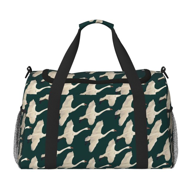 Disketp Flying Swans Bolsa de Viaje Tipo Duffle, Bolso de Mano para Fin de Semana para Mujer, Bolsa de Gimnasio Ligera para Hombre, Esencial para Viajes
