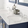 thumbnail image 6 of Vinnova Gela 60" Double Vanity in Blue with Carrara White Marble Countertop and Mirror, 6 of 9