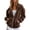 Brown, variant on Y2K Velvet Sweat Jacket Women's Hooded Pullover Long Sleeve Zip Front Velour Jacket Streetwear Sweatshirt Zip Hoodie Gray XL