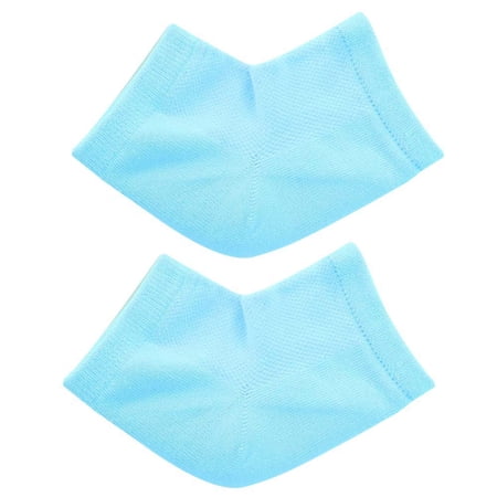 Gel Heel Socks  Moisturizing Half Pain Relief Socks for Foot Protective(Blue)