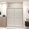 thumbnail image 2 of Transolid Fbpt607008f-T 70" High X 59" Wide Bypass Frameless Shower Door - Brushed, 2 of 7