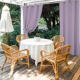 thumbnail image 4 of Outdoor Curtains for Patio Waterproof, Purple Solid Color Outdoor Privacy Panels Grommet, Aesthetics Contemporary Luxury Blackout Outside Curtains for Porch/Cabana/Pergola/Gazebo 54"x108", 1 Panel, 4 of 8