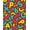 Brown, Pattern 2, variant on ODIKA 8'x10' Machine Washable Non-Slip Area Rug, ABC Discovery with Interactive Learning Symbols High Traffic Rug, Orange, 690185