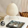thumbnail image 4 of Japanese Rice Paper Lantern Led Table Lamp Living Room Bedroom Bedside Study Hotel Homestay Tripod Floor Lamp eu Plug, 4 of 5