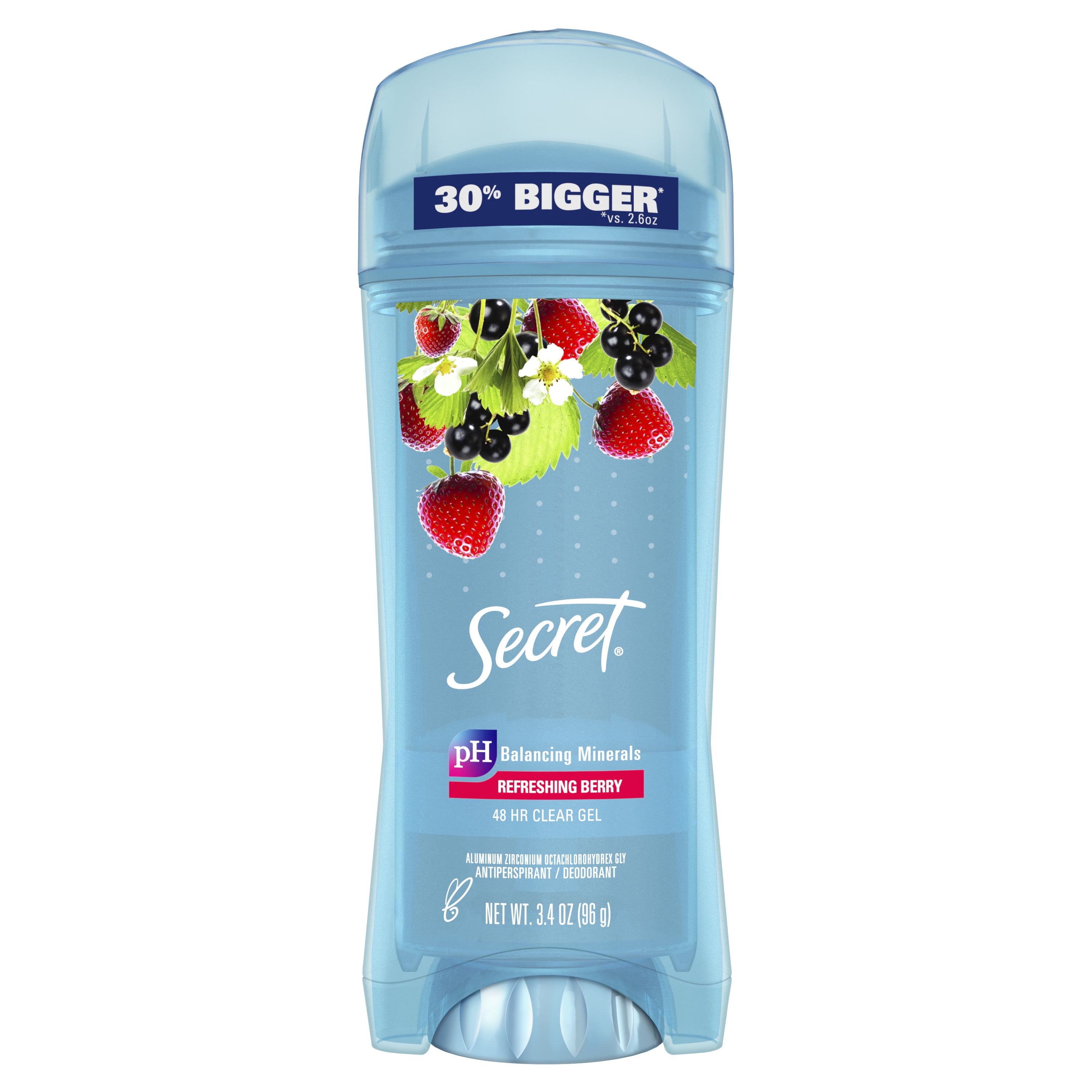 Secret Fresh Antiperspirant Deodorant Clear Gel, Berry, 3.4 Oz